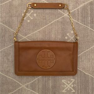 Tory Burch Reva leather clutch